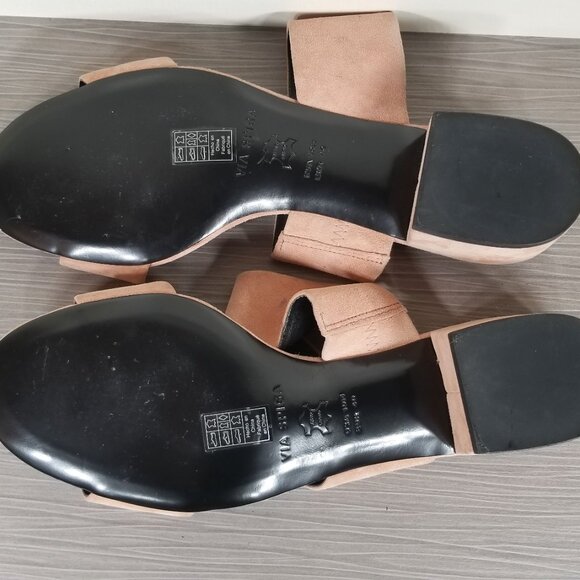 Via Spiga Galene Slide Sandal, Salmon Suede, Womens Size 10 M / 40 - Picture 11 of 12